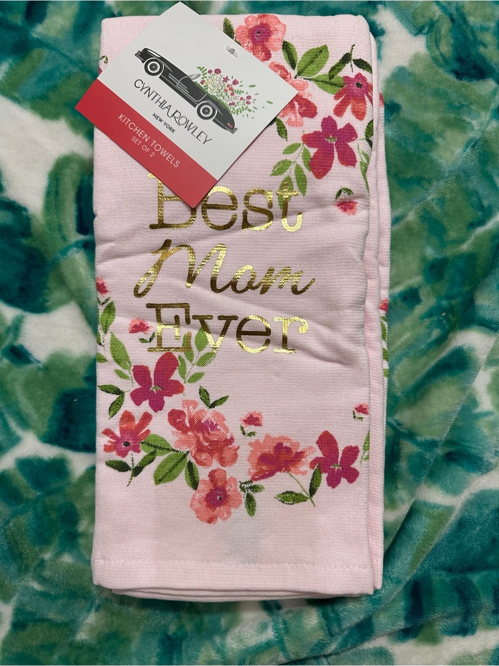 Cynthia Rowley Best Mom ever Kitchen Towels,New